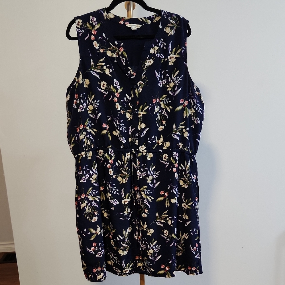 Catherine Malandrino Navy Floral Mini Dress
